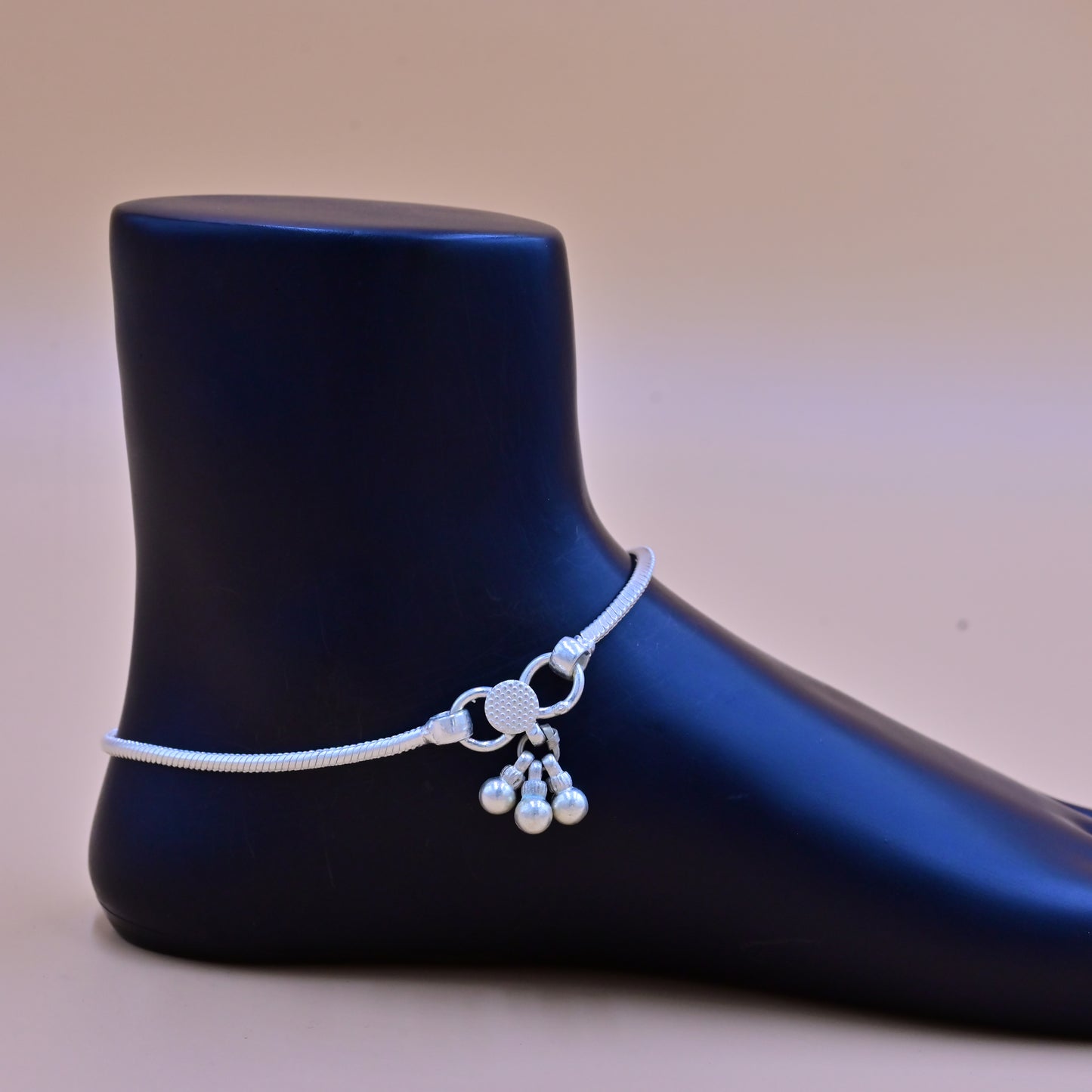 Blue Dew Silver Payal