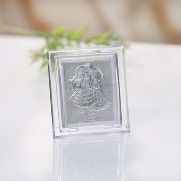 Radha Ji Krishna Ji Silver Frame With Eternal Prem