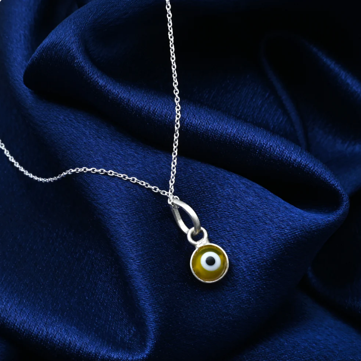 Silver Evil Eye Different Colors Pendant Necklace for Protection
