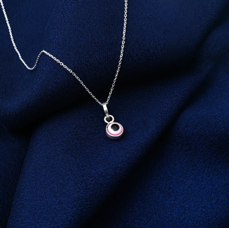 Silver Evil Eye Different Colors Pendant Necklace for Protection