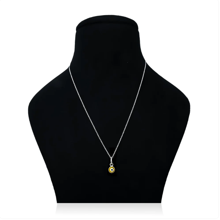 Silver Evil Eye Different Colors Pendant Necklace for Protection