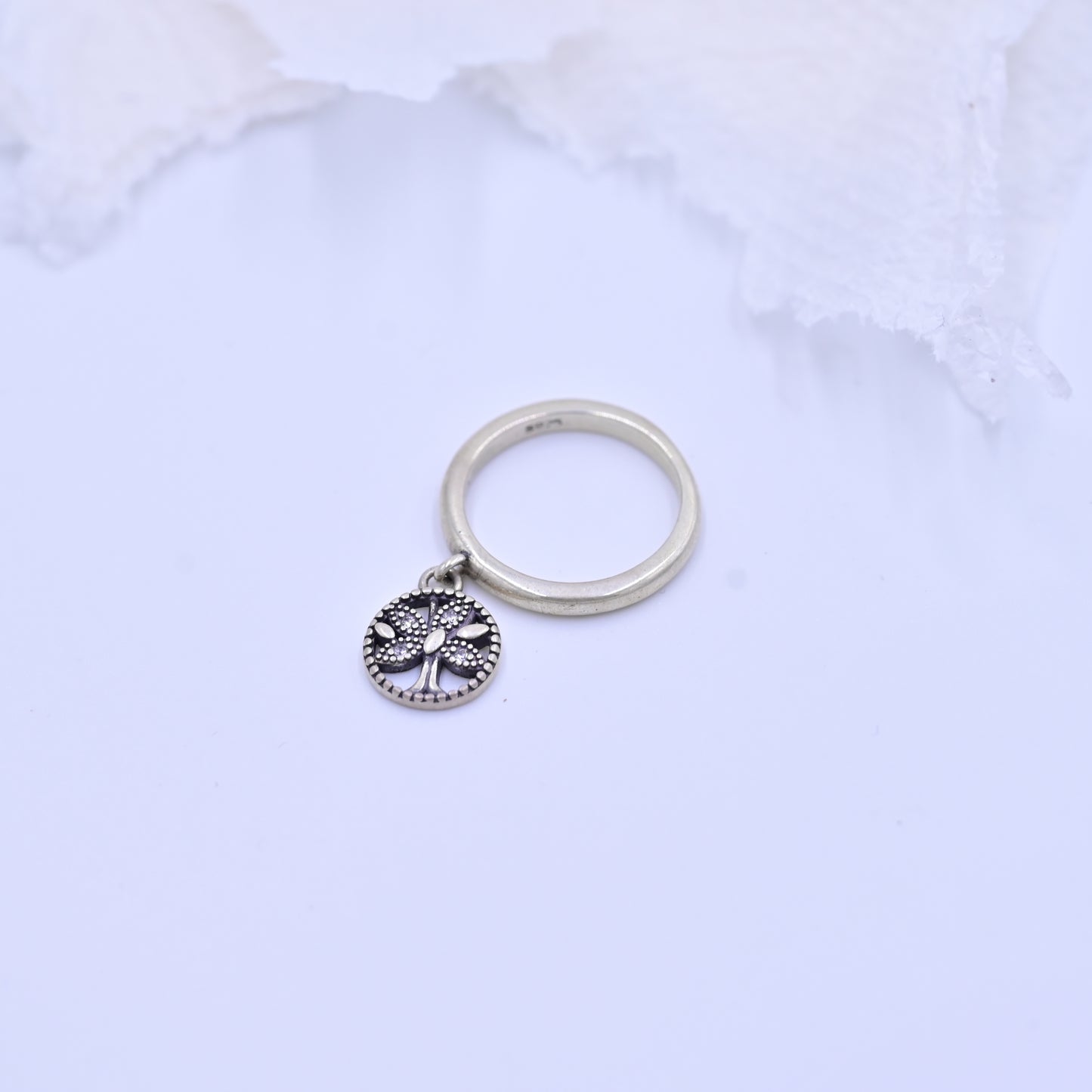 Silver Tree of Life Dangle Ring