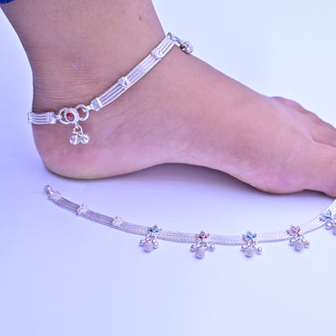 Royal Glow Silver Payal