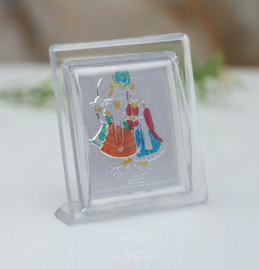 Soulful Silver Frame Radha Krishna Ji