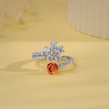 Anushka Sharma Silver Studded Rose Ring