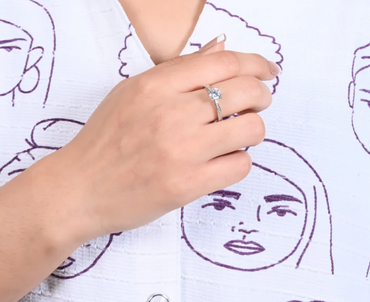 Modern Silver Ring with Captivating Center Gem