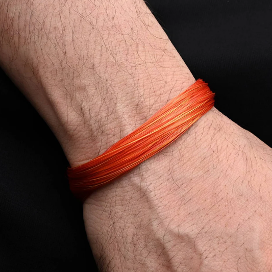 Silver Classic Orange Moli Bracelet for Him