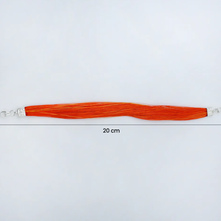 Silver Classic Orange Moli Bracelet for Him