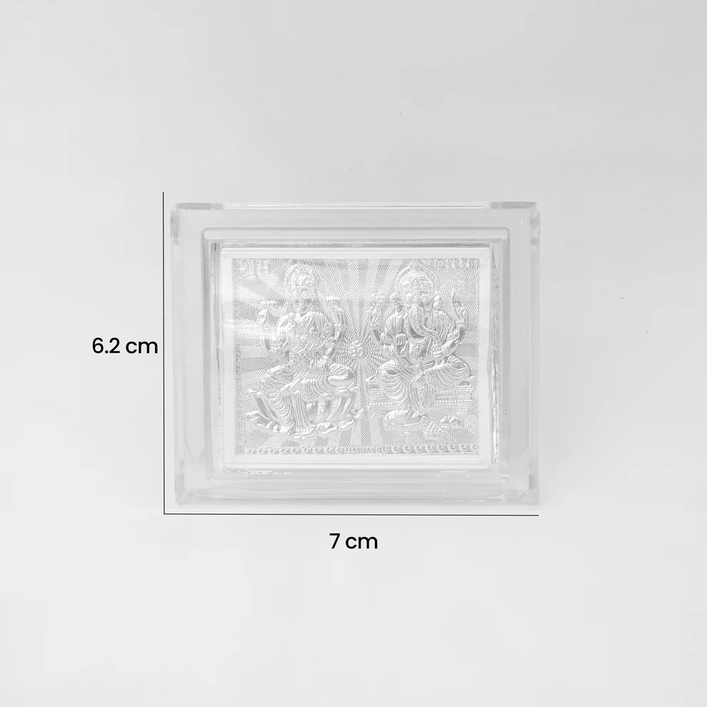 Silver Laxmi Ji Ganesh Ji Frame