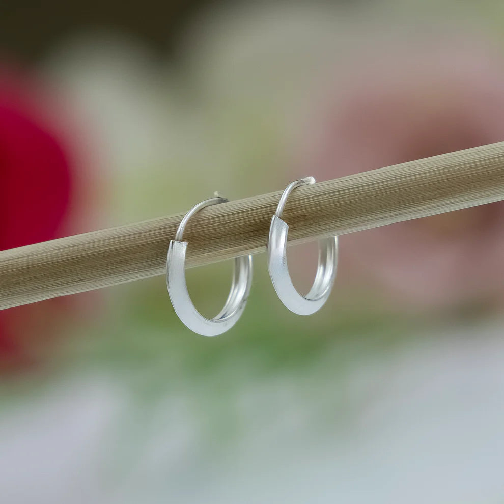 Classic Silver Small Hoop Earrings