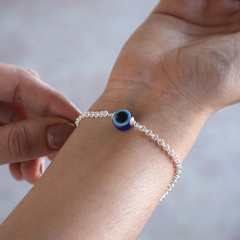 Stylish Evil Eye Silver Bracelet for Everyday Protection