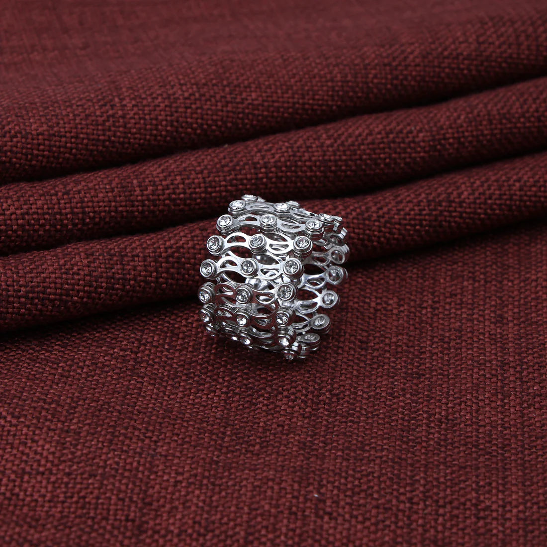 Sterling Silver Two in One Ring Cum Kada